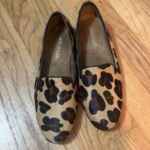 Aerosoles, leopard leather flats size 7 1/2